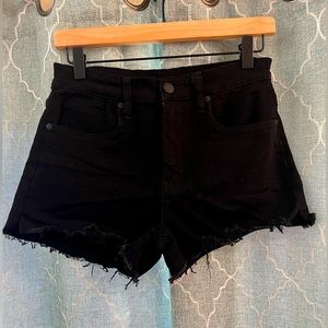 Blank NYC The Barrow Denim Shorts - Size 27 - Color Black